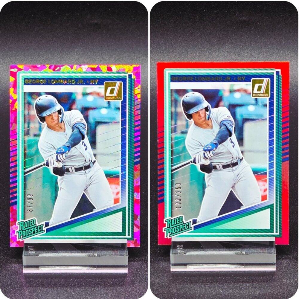 2025 George Lombard Jr. Red Pink Ice /99 /250 RC's New York Yankees Top Prospect